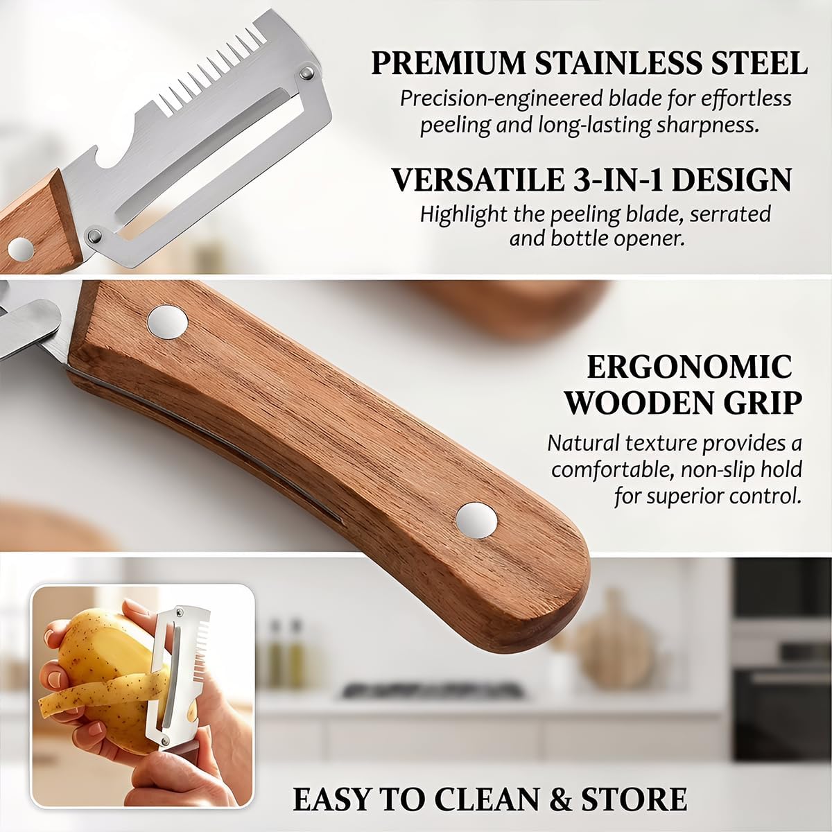 2-in-1 Stainless Steel Vegetable Peeler