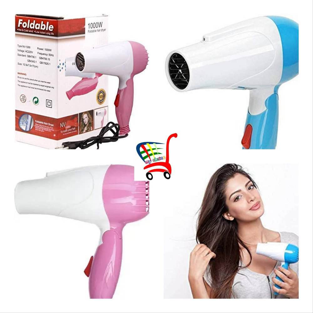 Foldable Hair Dryer 1000W – Portable Hot & Cold Air Hair Dryer for Travel & Home Use (Best Price in Pakistan)