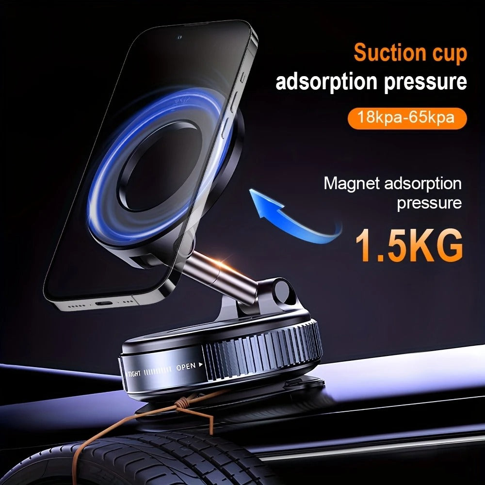 Magnetic Phone Holder Stand – 360° Rotatable Adjustable Mobile Stand for Desk & Car with Strong Magnet Grip
