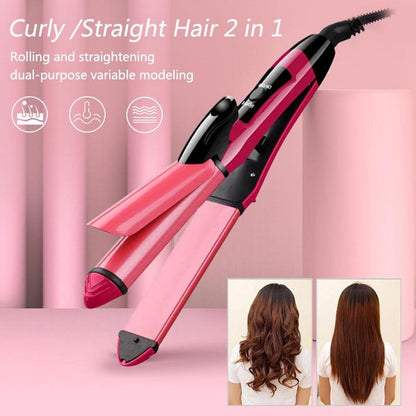 Nova 2 in 1 Hair Straightener & Curler – Dual Function Hair Styling Iron for Curling & Straightening