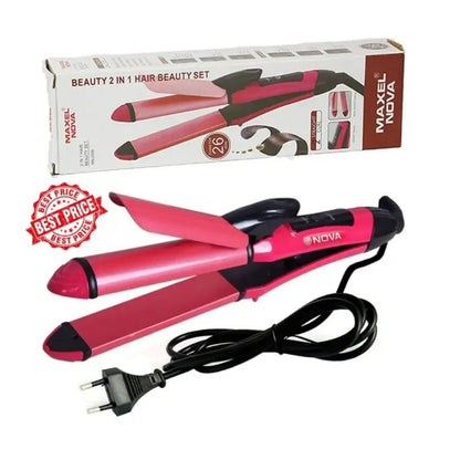 Nova 2 in 1 Hair Straightener & Curler – Dual Function Hair Styling Iron for Curling & Straightening
