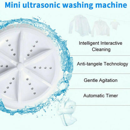 Portable Turbine Ultrasonic Washing Machine - (IMPORTED)