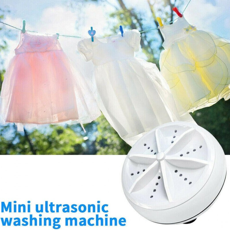 Portable Turbine Ultrasonic Washing Machine - (IMPORTED)