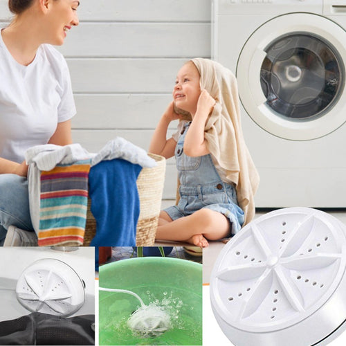Portable Turbine Ultrasonic Washing Machine - (IMPORTED)