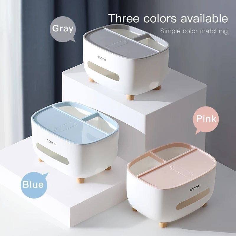 Multifunctional Tissue Box  (With Remote Mobile Glasses And Pen Holder)