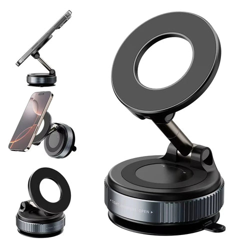 Magnetic Phone Holder Stand – 360° Rotatable Adjustable Mobile Stand for Desk & Car with Strong Magnet Grip