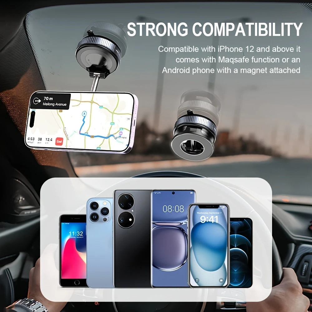 Magnetic Phone Holder Stand – 360° Rotatable Adjustable Mobile Stand for Desk & Car with Strong Magnet Grip