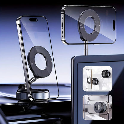 Magnetic Phone Holder Stand – 360° Rotatable Adjustable Mobile Stand for Desk & Car with Strong Magnet Grip