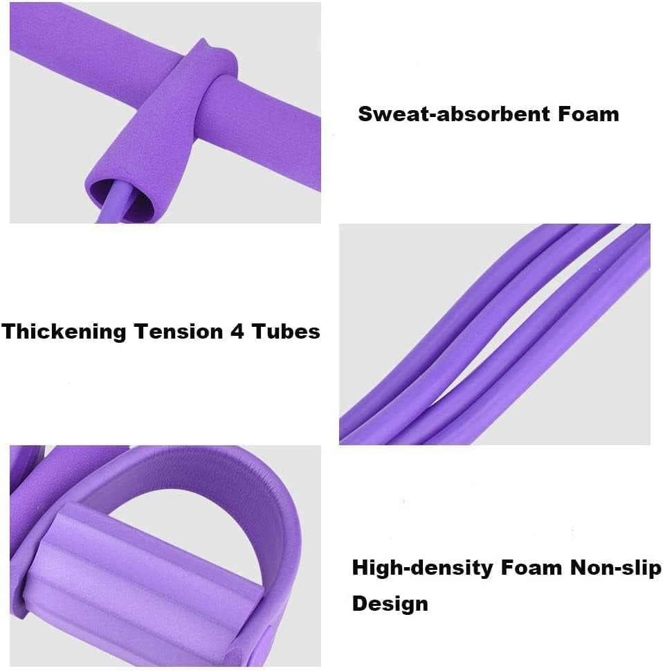 Silicone Tummy Trimmer Resistance Bands – Foot Pedal Exercise Bands for Home Workout & Full Body Fitness