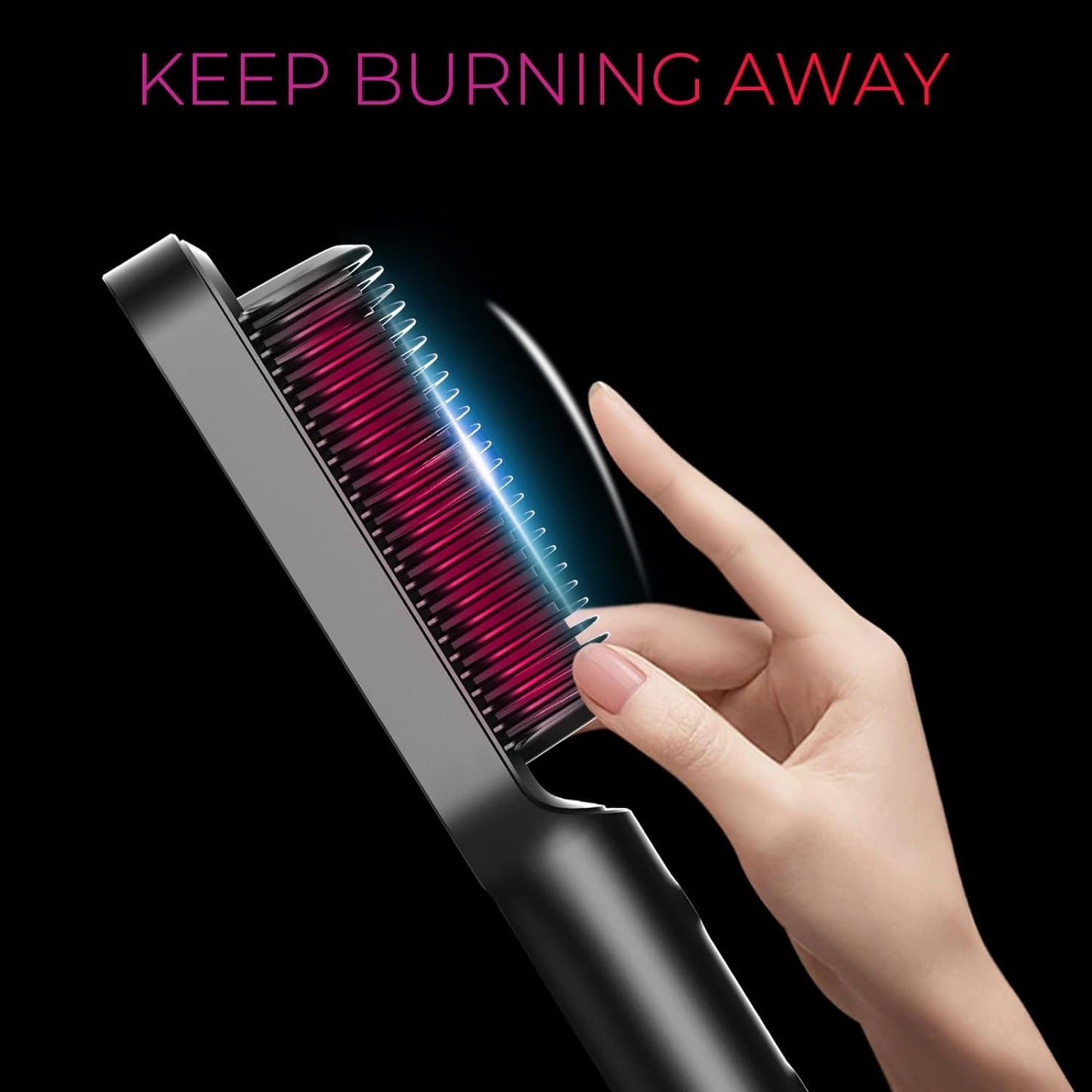 Electric Hair Straightener Comb-909  – Portable Hot Hair Straightening Brush for Smooth & Frizz-Free Hair