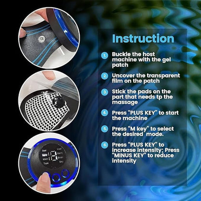 Mini EMS Butterfly Massager – Electric Wireless Muscle Stimulator for Neck & Back Pain Relief with Multiple Modes & USB Rechargeable