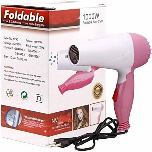 Foldable Hair Dryer 1000W – Portable Hot & Cold Air Hair Dryer for Travel & Home Use (Best Price in Pakistan)