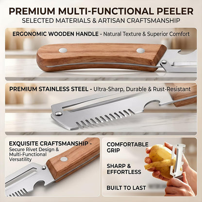 2-in-1 Stainless Steel Vegetable Peeler