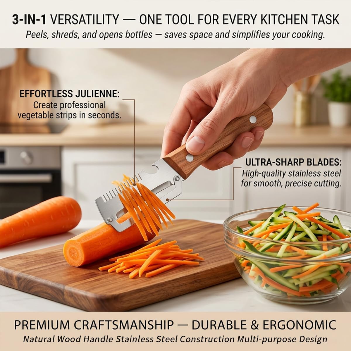 2-in-1 Stainless Steel Vegetable Peeler