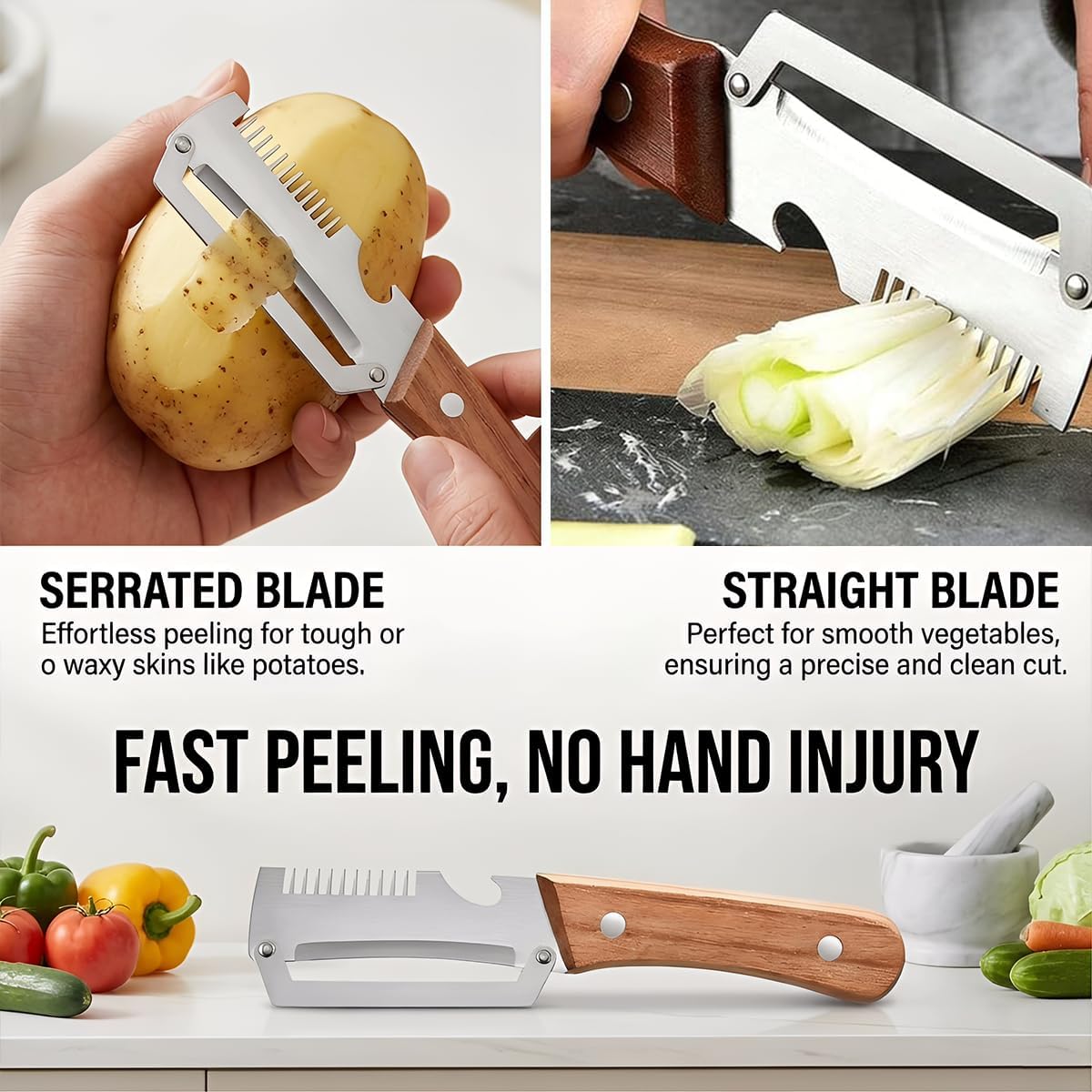 2-in-1 Stainless Steel Vegetable Peeler