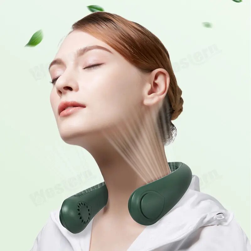 Portable Bladeless Hanging Neck Fan - (IMPORTED)
