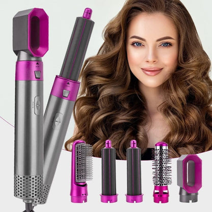 5-in-1 Hair Styler Tool – Multi-Function Hair Dryer Brush Set with Curling, Straightening & Volumizing Attachments