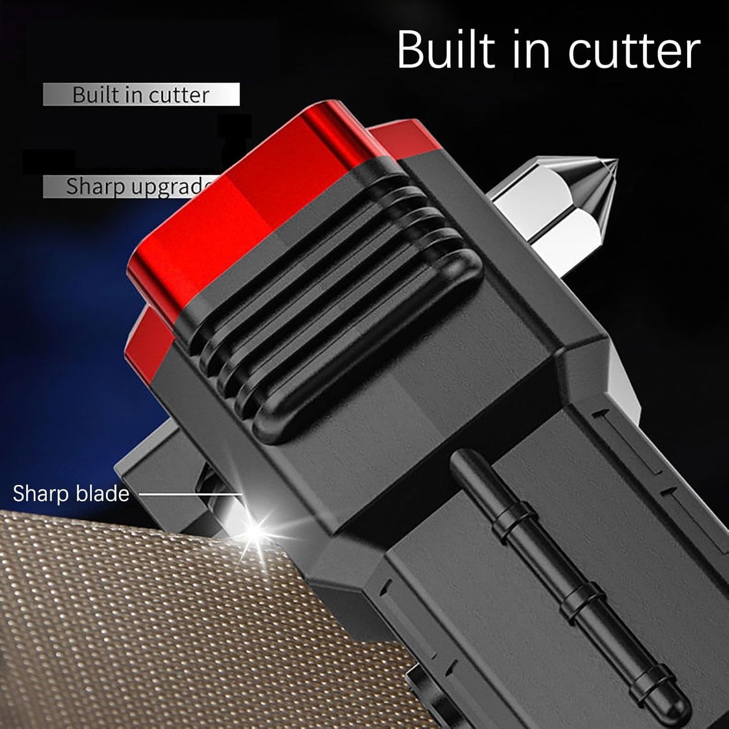 3W LED Rechargeable Flashlight – Portable Emergency Torch with Safety Hammer & Window Breaker