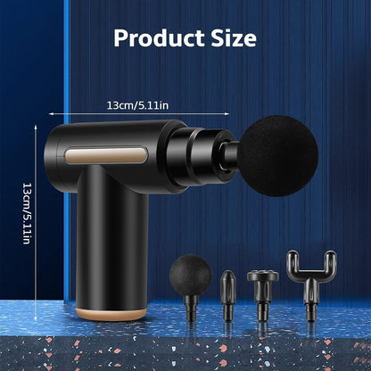 Massage Gun Deep Tissue Body Massager – Muscle Pain Relief Machine with Multiple Heads, Portable & Rechargeable in Pakistan