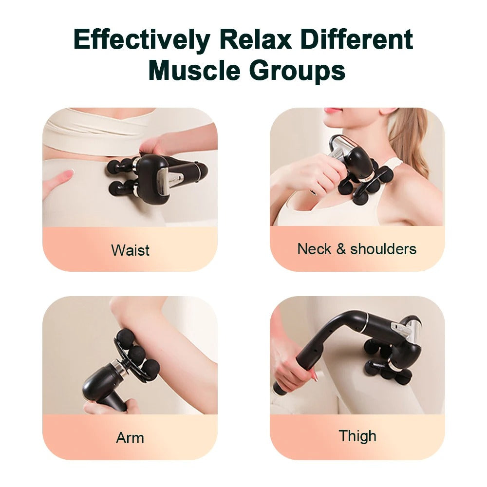 6-Head Rechargeable Multifunction Massager