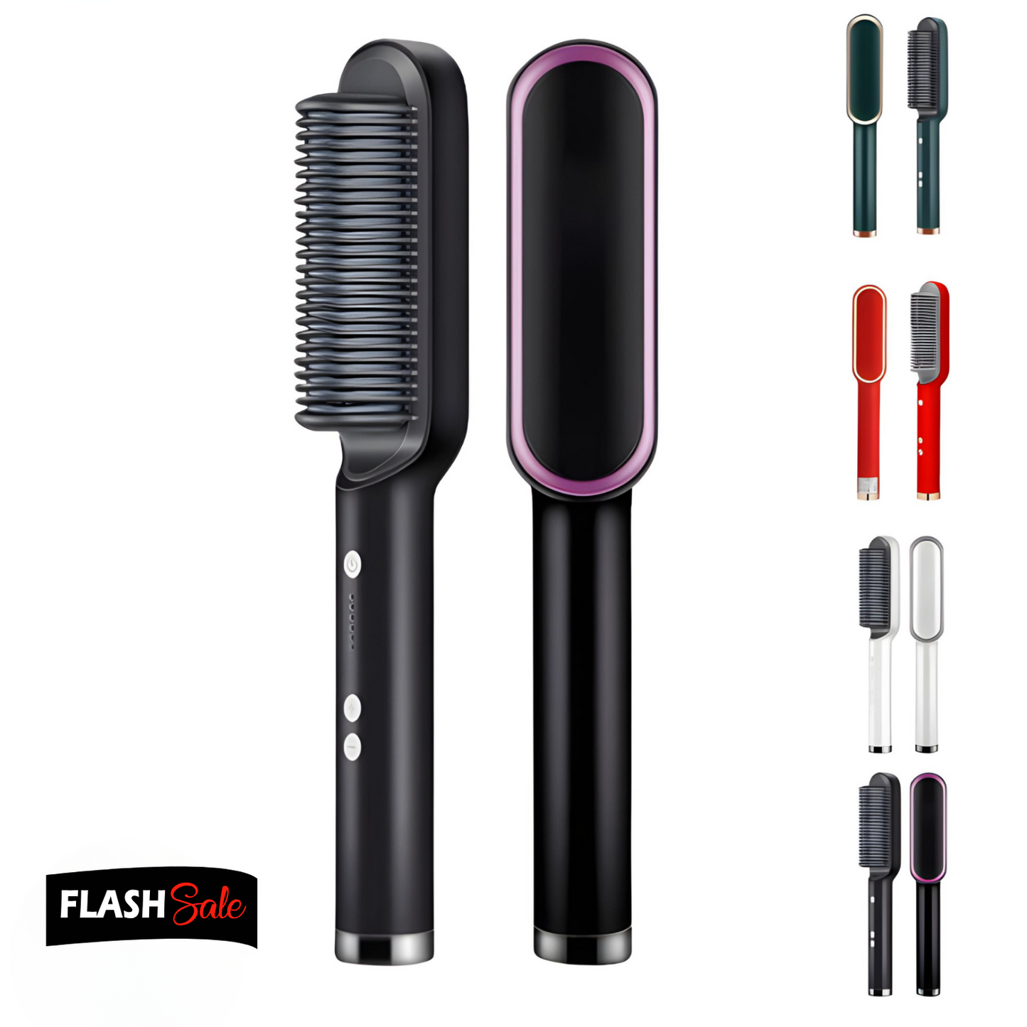 Electric Hair Straightener Comb-909  – Portable Hot Hair Straightening Brush for Smooth & Frizz-Free Hair